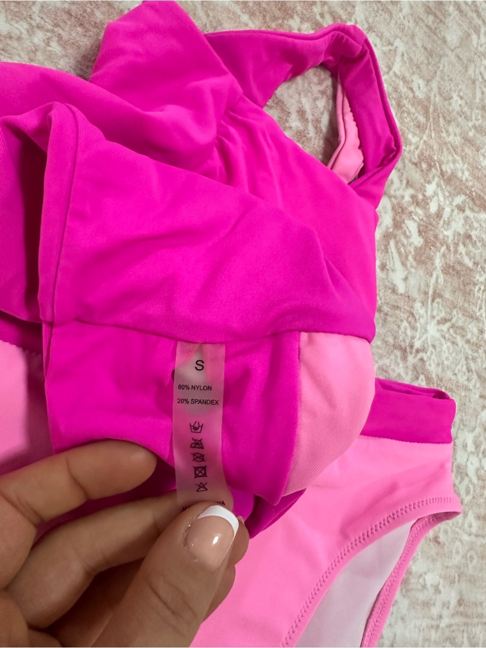 Set Pink One-Shoulder High-Waist Swim 💕 - Picture 9 of 14